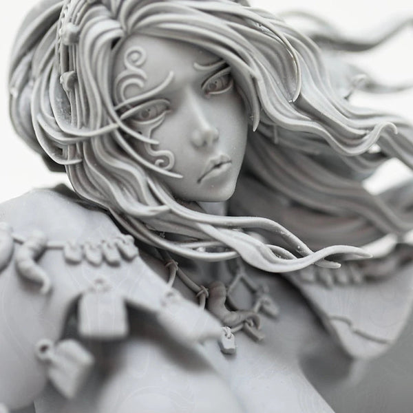 Fantasy Female Sorceress with Spiral Markings 1/12 Resin Bust Kit