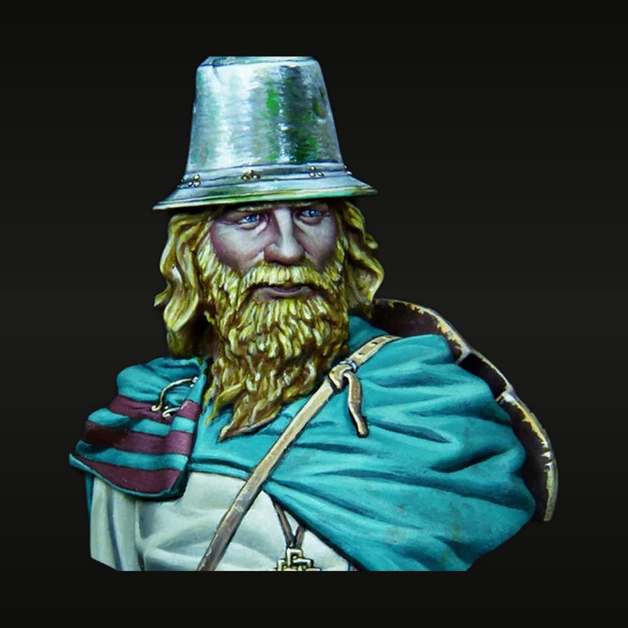 Medieval Oeselian Warrior Muhu 1227 1/16 Resin Bust - unpainted resin model kit