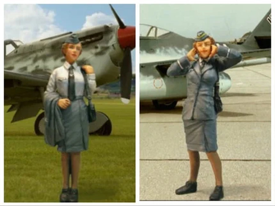WWII Female RAF Pilot in Service Dress 1/35 Resin Figure Kit - resin model view 2