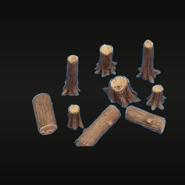 Tree Stumps and Logs Diorama Set 1/35 Resin Model Kit