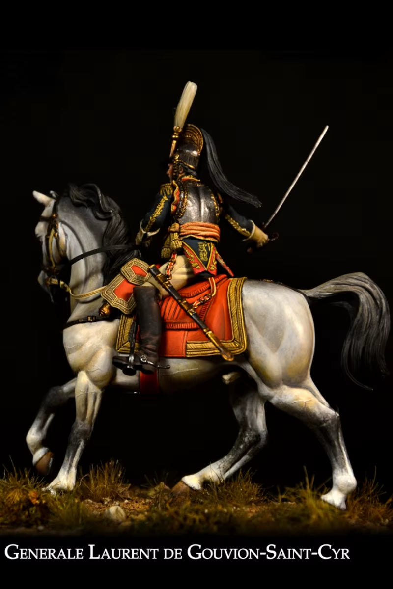 Napoleonic French Cavalry Horse with Saddle Tack 1/32 Resin Kit - resin model view 3