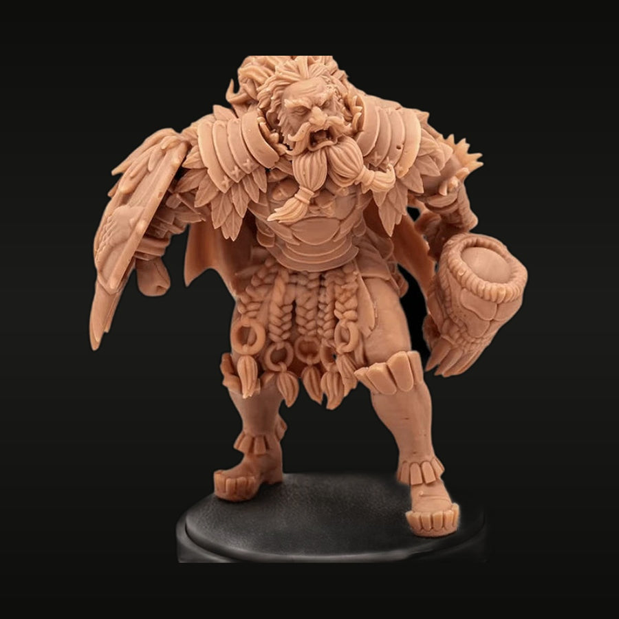 Winged Dwarf Warrior 38mm Resin Figure - unpainted resin model kit