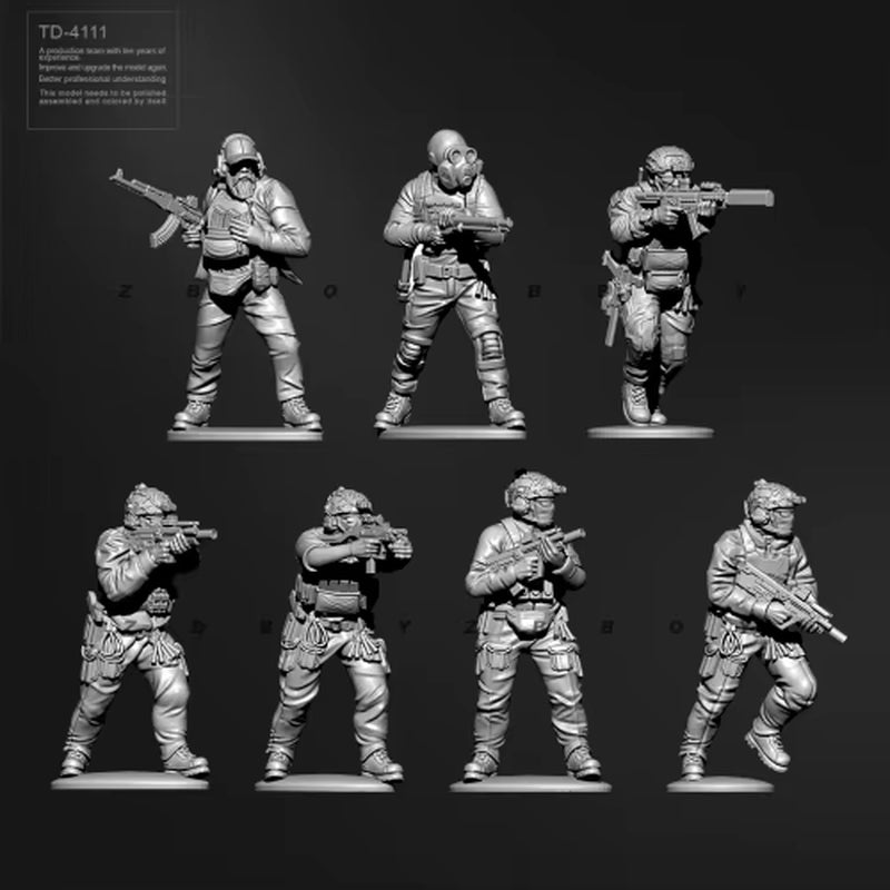 38MM 50MM Resin Soldier Model Kits Figure Colorless and Self-Assembled 3D Printing TD-4111