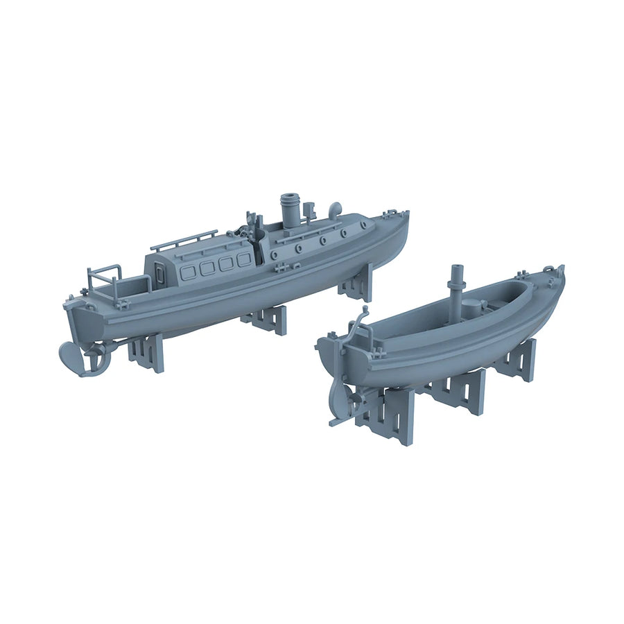German Patrol Vessel and Lifeboat Set 1/350 Resin Ship Kit - resin model view 2