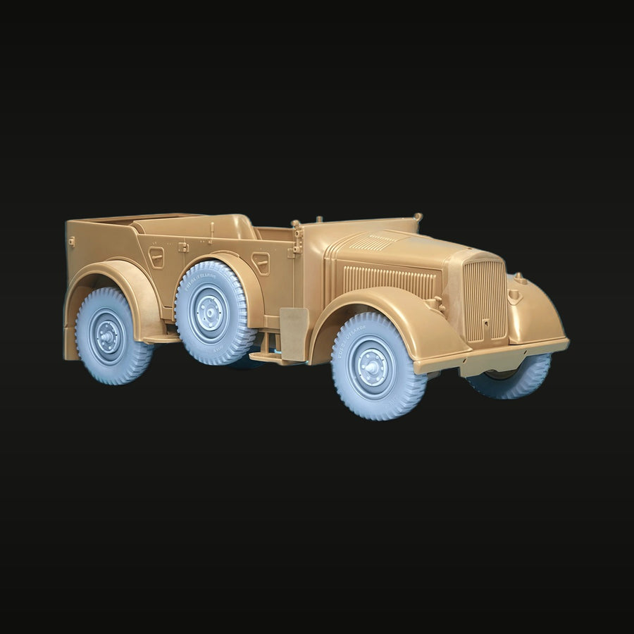WWII German Horch Kfz.15 Sagged Wheel Set 1/35 Resin Model Kit - unpainted resin model kit