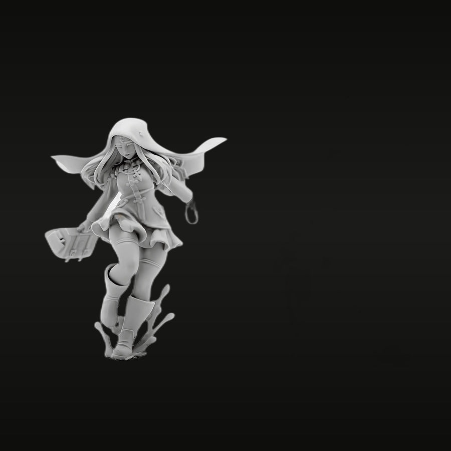 Anime Angel Warrior Princess Resin Figure Kit - Unpainted Miniature - unpainted resin model kit