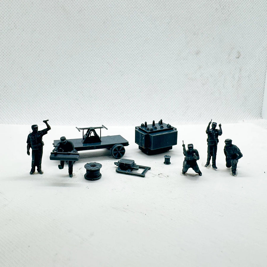 Railway Maintenance Equipment Set LYTS075 1/220 1/48 1/64 1/72 1/87 1/144 1/160 Z Scale Miniature Scene