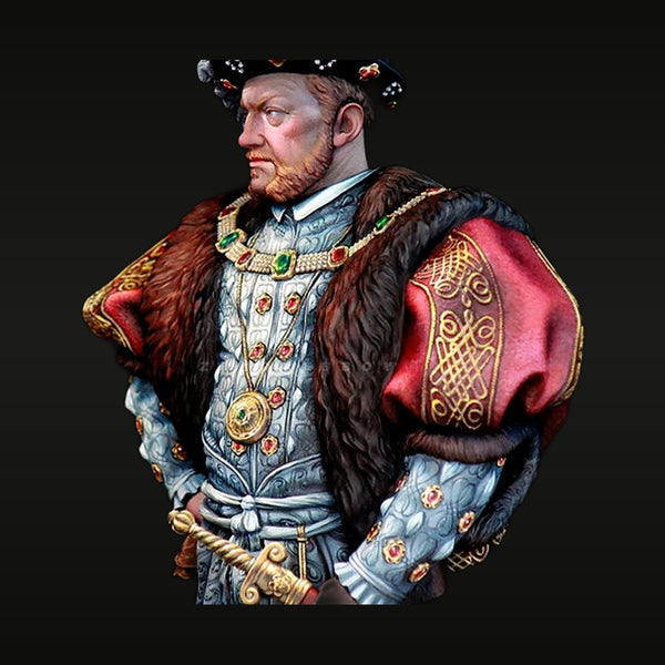 Tudor King Henry VIII Ornate Royal Regalia 1/12 Resin Bust Kit