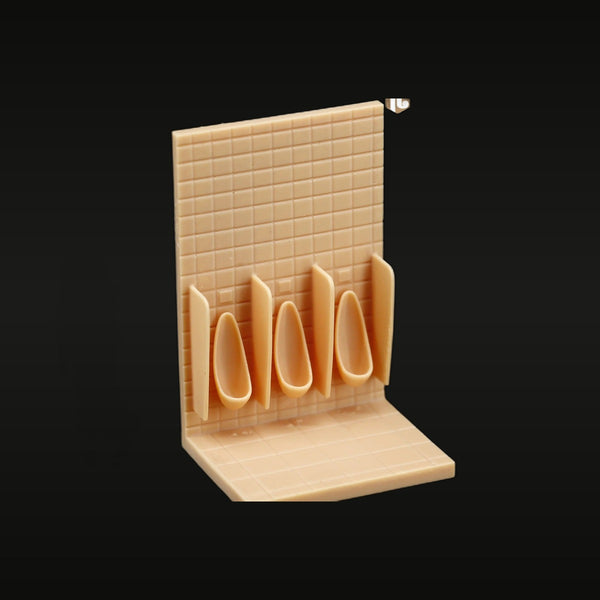 Public Toilet Wall with Urinals 1/64 Resin Diorama Terrain
