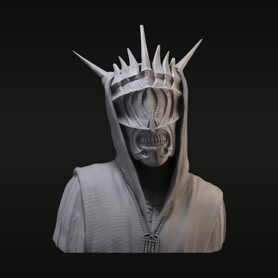 Fantasy Undead Death Sorcerer with Spiked Crown 1/10 Resin Bust Kit - unpainted resin model kit