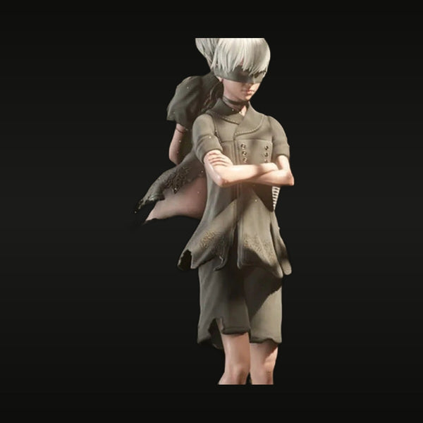 Post-Apocalyptic Female Warrior with Raven 1/24 Resin Figure Kit