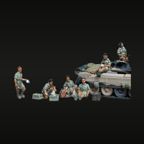 WWII North Africa British Army Tank Crew 1/72 Diorama Set