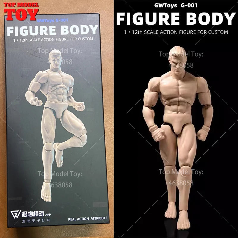 Gwtoys G001 1/12 Scale Male Super Flexible Articulated Muscular Seamless Body 16Cm Strong Soldier 6