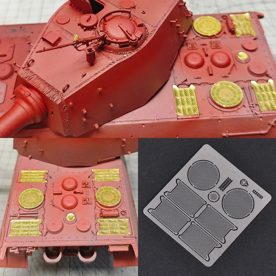 1/35 PE Scale Model Kit King Tiger II Heavy Tank Engine Air Intake Grille Intake Hood Grid Modified Parts Accessory