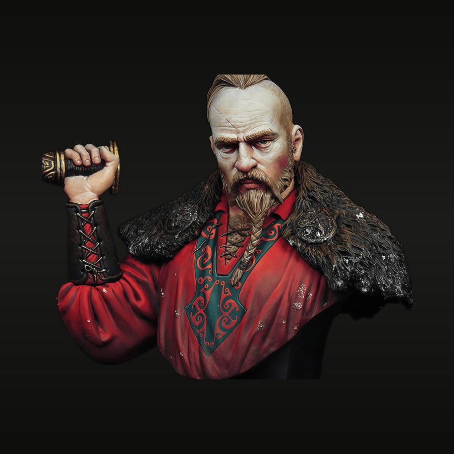 Prince Rurik Viking Norse Warrior with Braided Beard 1/12 Resin Bust Kit - unpainted resin model kit