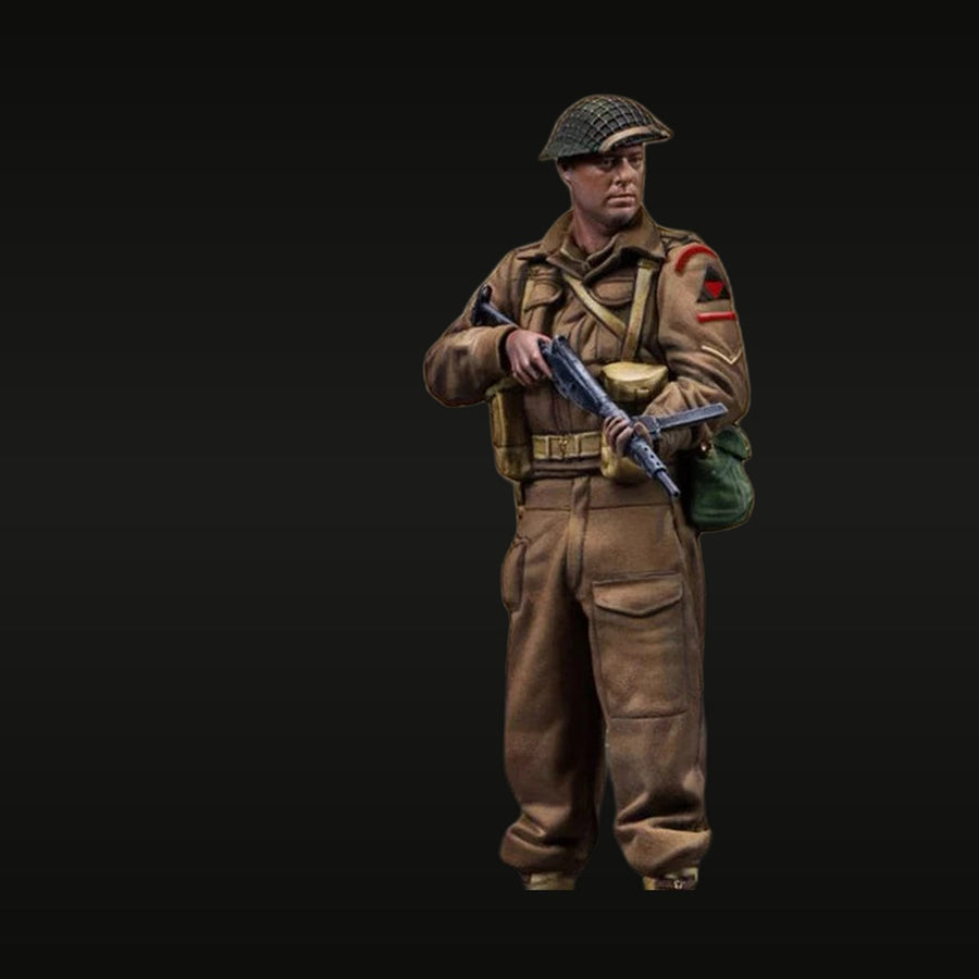 WWII British NCO Sergeant with Lee-Enfield 1/35 Resin Figure Kit - unpainted resin model kit