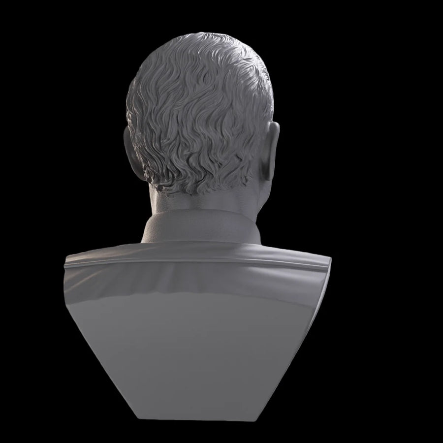 Sci-Fi Imperial Officer Bust with Rank Insignia 45mm Resin Portrait Kit - resin model view 2
