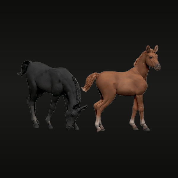 1/35 Horse Set — Standing & Walking (Resin Accessory)