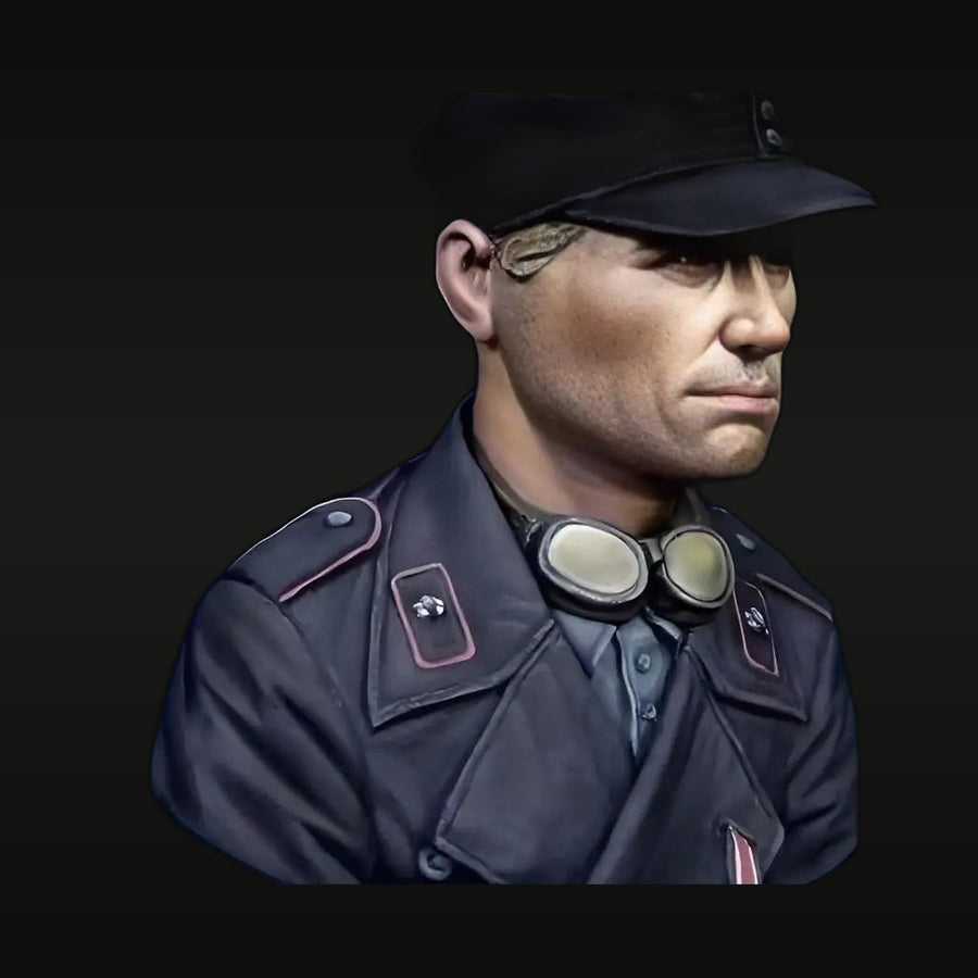 WWII German Pilot Officer 1/16 Resin Bust Figure - unpainted resin model kit