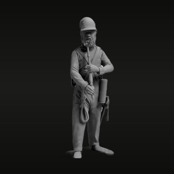 WWI Russian Cossack Artillery Crew Member 54mm Resin Figure Kit