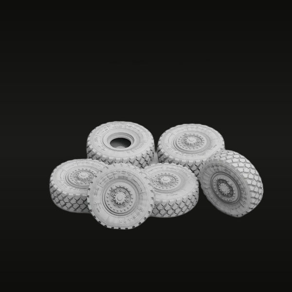 M142 HIMARS Sagged Wheels Set 1/35 Resin Model Parts