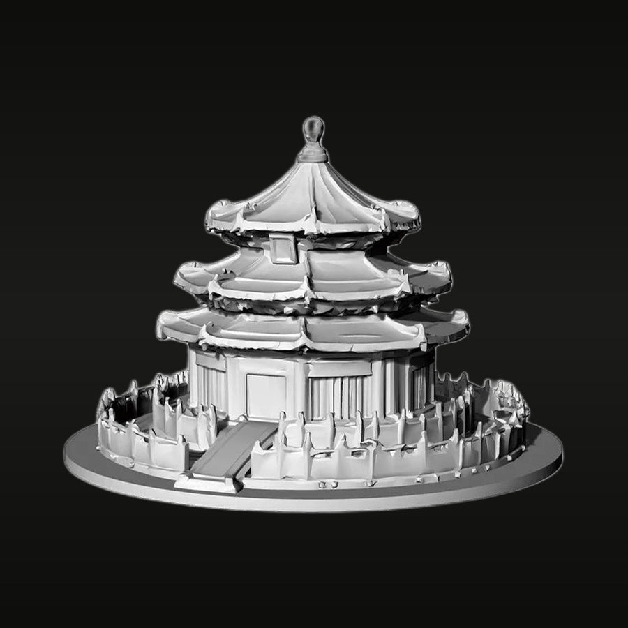 Temple of Heaven Architectural Resin Diorama Kit 1/6 Scale - unpainted resin model kit