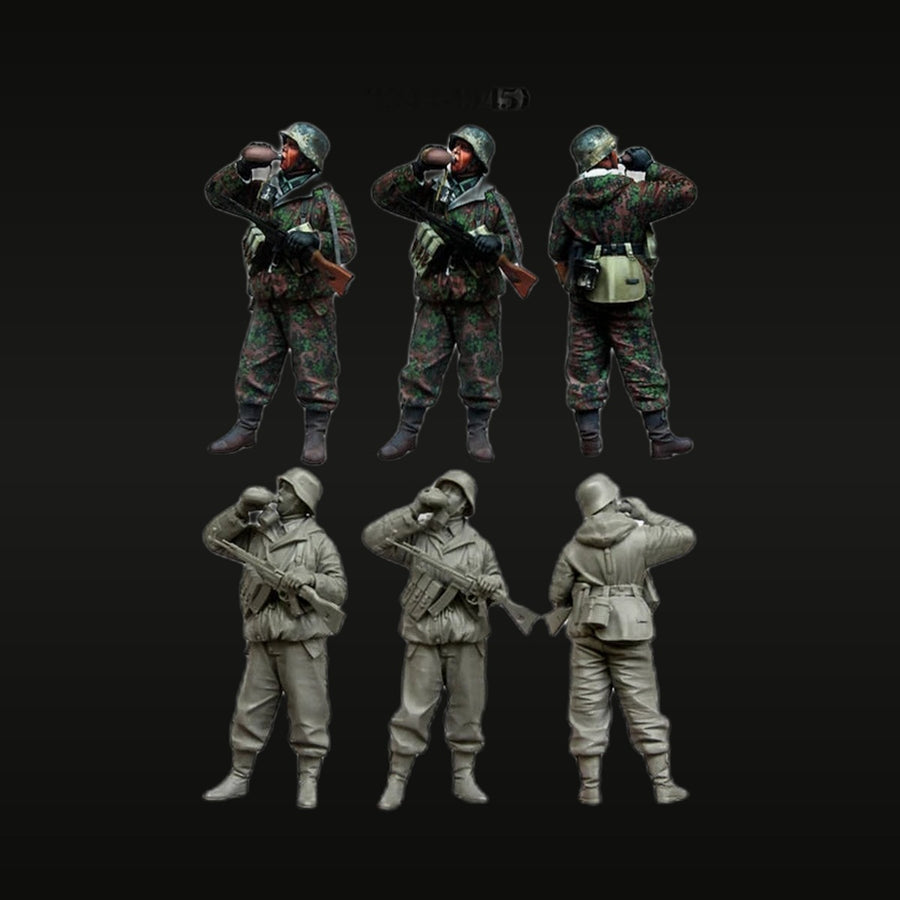 WWII German Infantry Squad 6-Figure Set 1/35 Resin Kit - unpainted resin model kit