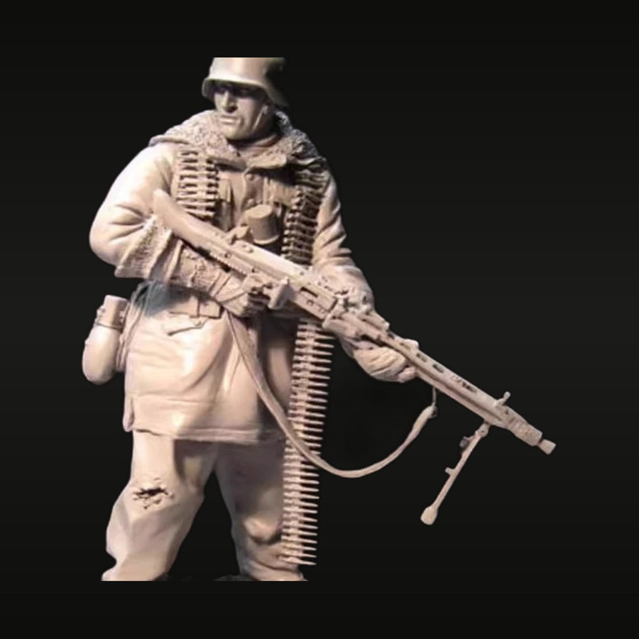 WWII Soviet Maxim Gunner Winter Kharkov 1/16 Resin Figure Kit - unpainted resin model kit