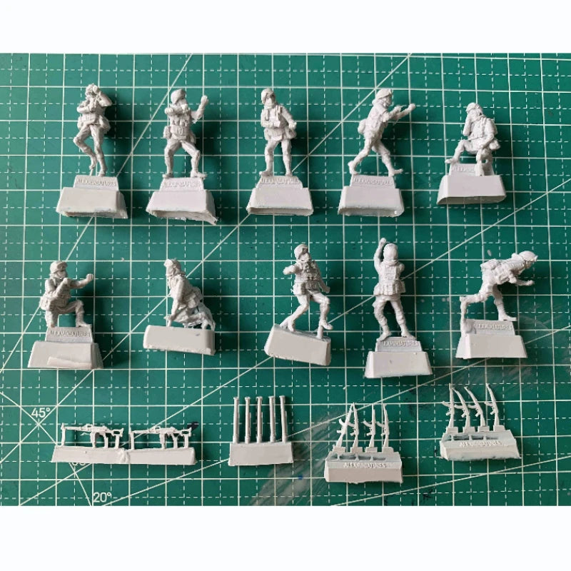 Modern Motorized Infantry Squad 1/72 Resin Figure Kit - resin model view 2