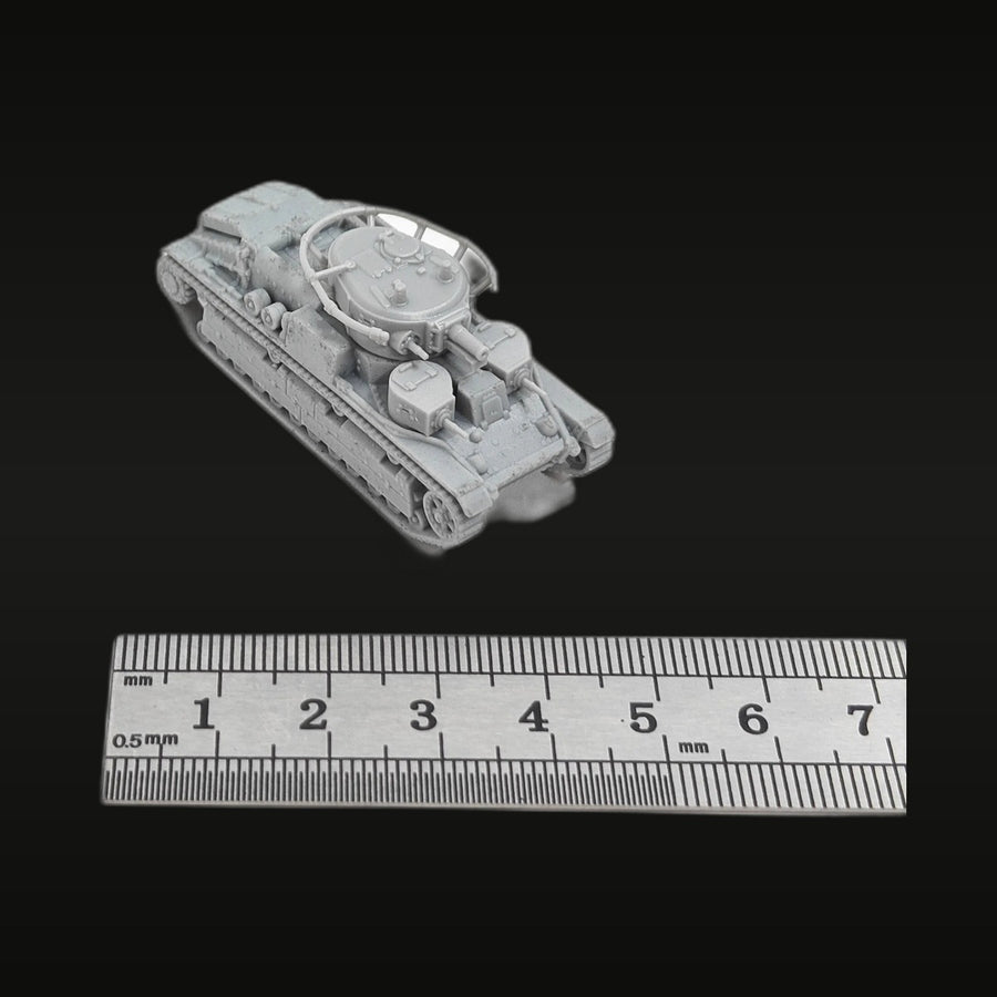 WWII Soviet T-28 Multi-Turret Medium Tank 1/144 Resin Vehicle Kit - unpainted resin model kit