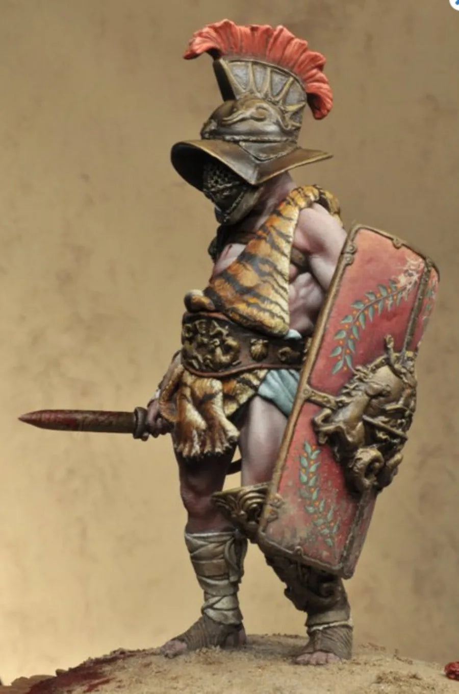 1/24 Scale 75Mm Resin Figure Assembled Model Kit Ancient Roman Gladiators History Miniature Unassembled and Unpainted DIY Toys
