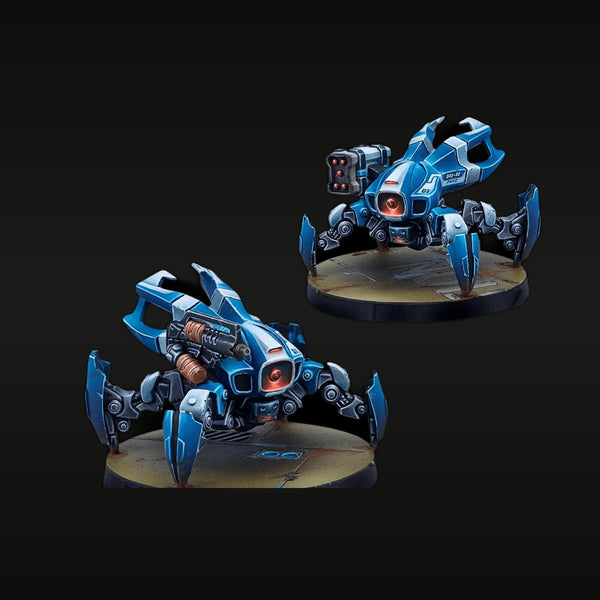 Sci-Fi Six-Legged Combat Drones Blue Livery 28mm Resin Vehicle Kit