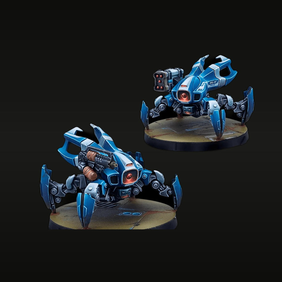 Sci-Fi Six-Legged Combat Drones Blue Livery 28mm Resin Vehicle Kit - unpainted resin model kit