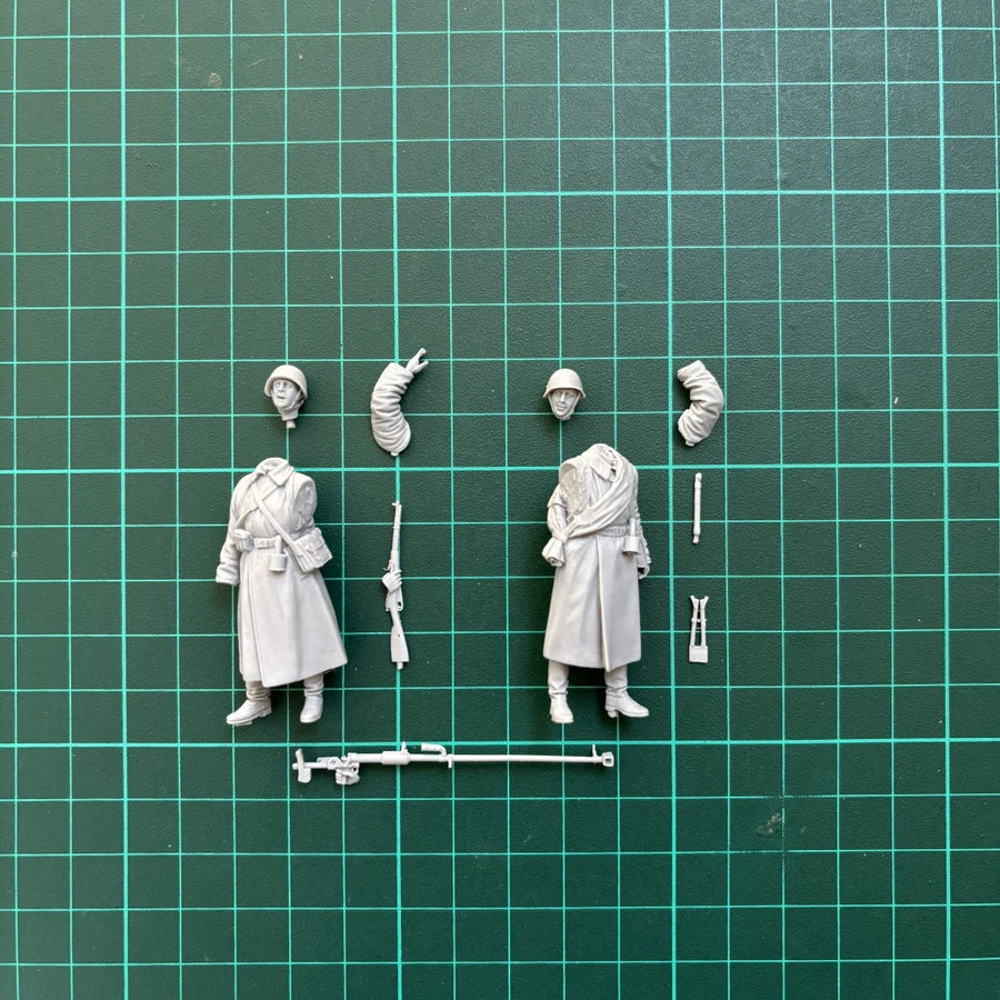 WWII Soviet Red Army Infantry Squad 1941-43 1/35 Resin Figure Kit - resin model view 4