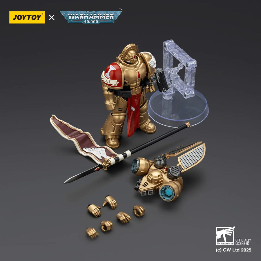 JOYTOY Warhammer 40K 1/18 Scale Blood Angels Sanguinary Guard with Pistol and Encarmine Blade 12.3Cm Action Figure Model Dolls