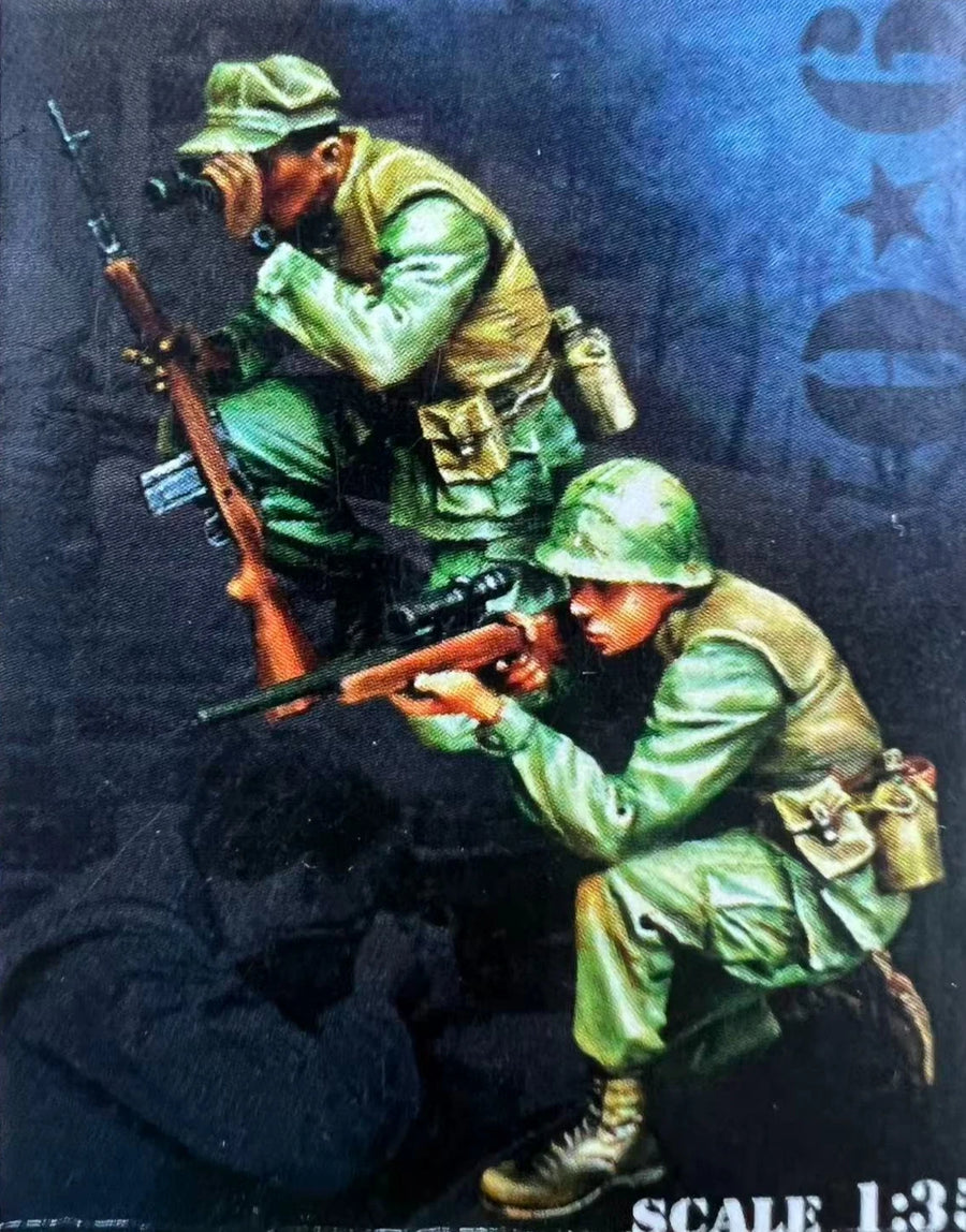 Vietnam War NVA/Viet Cong Infantry 1/35 Resin Figure Kit - resin model view 2
