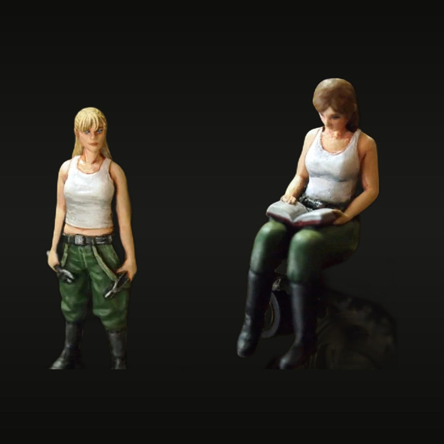 Modern Female Mechanics Set 1/35 Resin Figure Kit - unpainted resin model kit