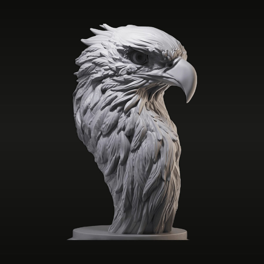 Realistic Eagle Head Bust 32mm Resin Sculpture Kit - unpainted resin model kit