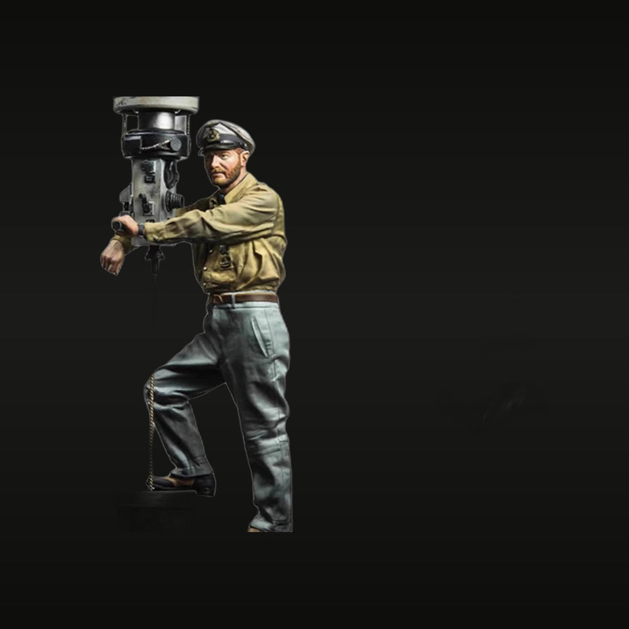 WWII German U-Boat Officer with Periscope/Search Device 1/16 Resin Figure Kit - unpainted resin model kit