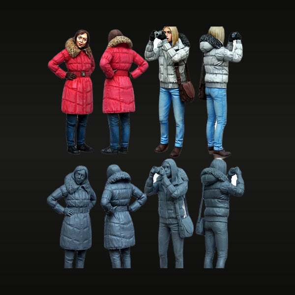 Winter Girls Assortment 1/35 Resin Figure Kit
