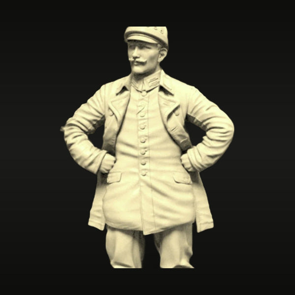 WWI German Officer Parade Uniform Peaked Cap 1/35 Resin Figure