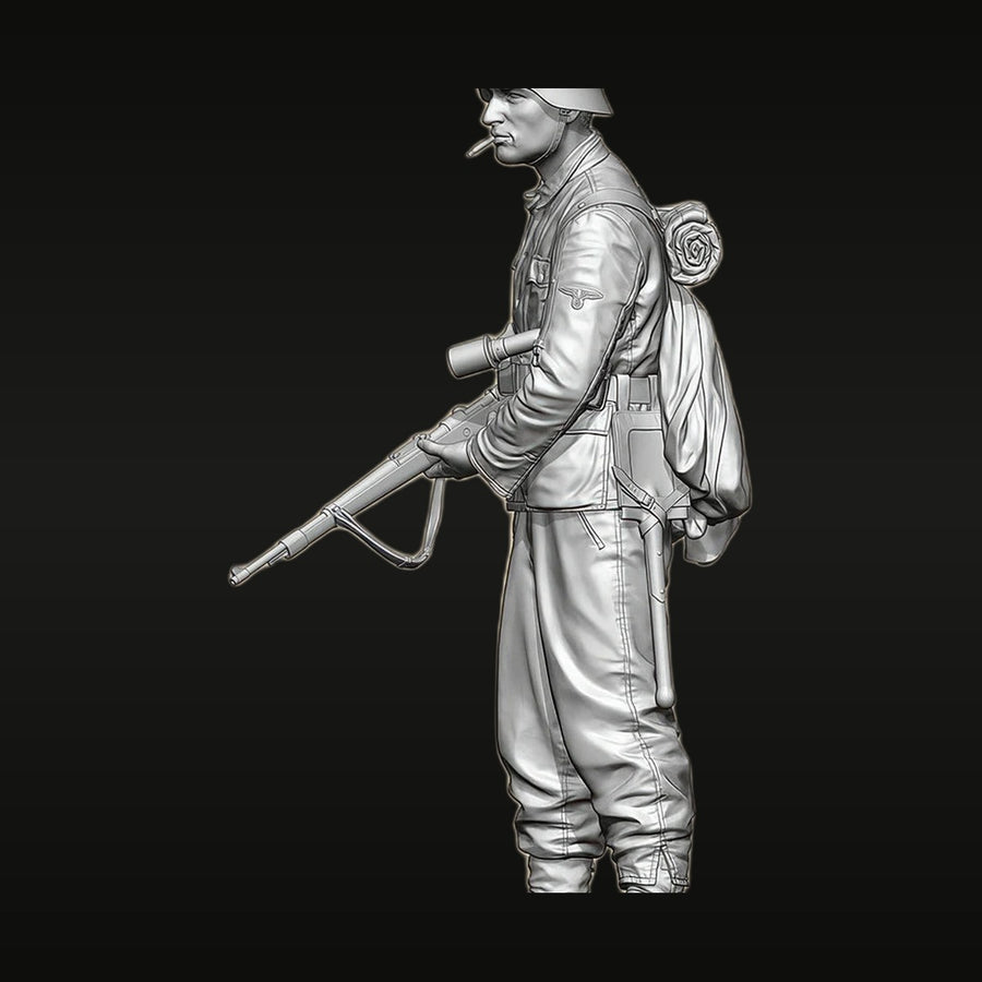 WWII German Wehrmacht Soldier Firing Stance 1/35 Resin Figure Kit - unpainted resin model kit