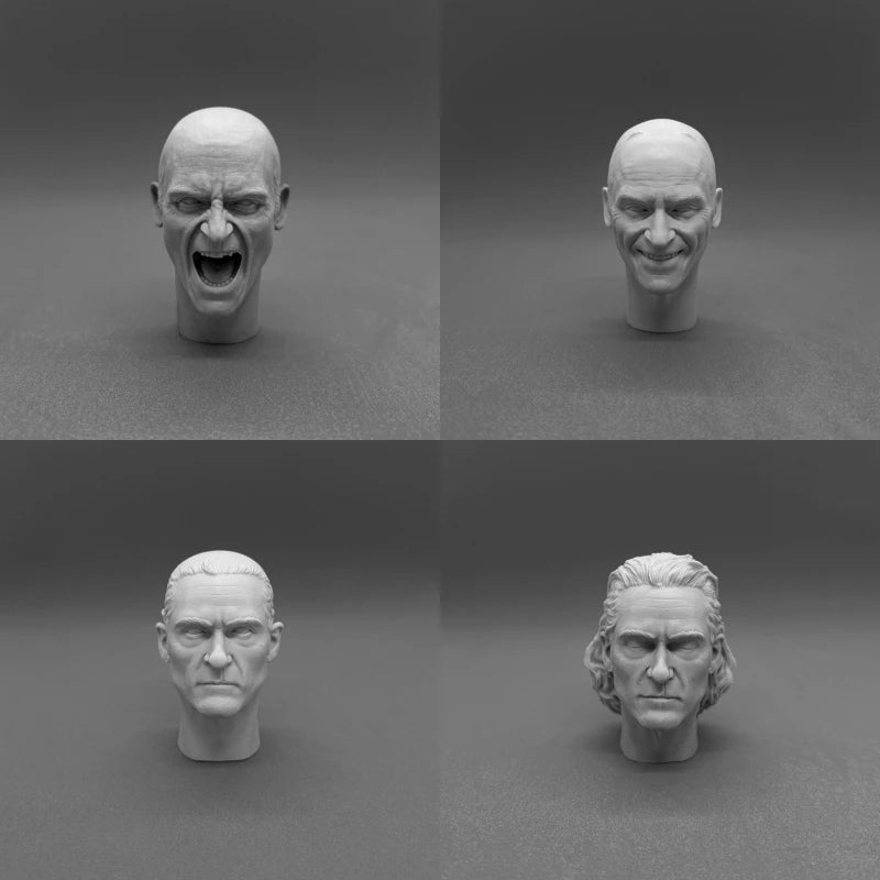1/6 Scale Resin Diecast Head Sculpture Model American Actor Joaquin Head Carving Fit 12'' Action Figure Unpainted