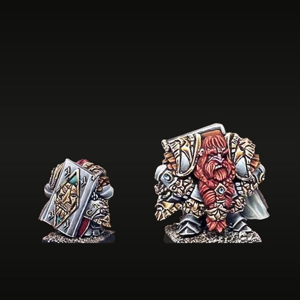 Fantasy Dwarf Champion of Göllnir with Shield 30mm Resin Figure Kit
