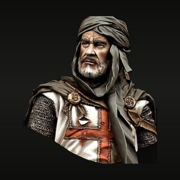 Medieval Crusader Knight with Headwrap 75mm Resin Bust Kit