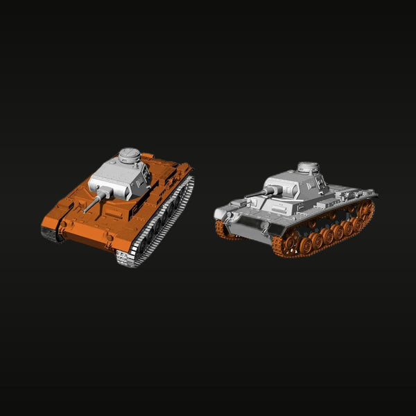 WWII German Panzer III Ausf.F Medium Tank 1/56 Resin Vehicle Kit