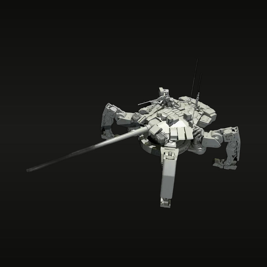 Sci-Fi Combat Mech Walker with Articulated Legs 1/35 Resin Vehicle Kit - unpainted resin model kit