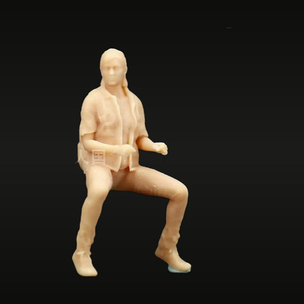 Stylized Female Action Figure Standing Pose 75mm Resin Figure Kit