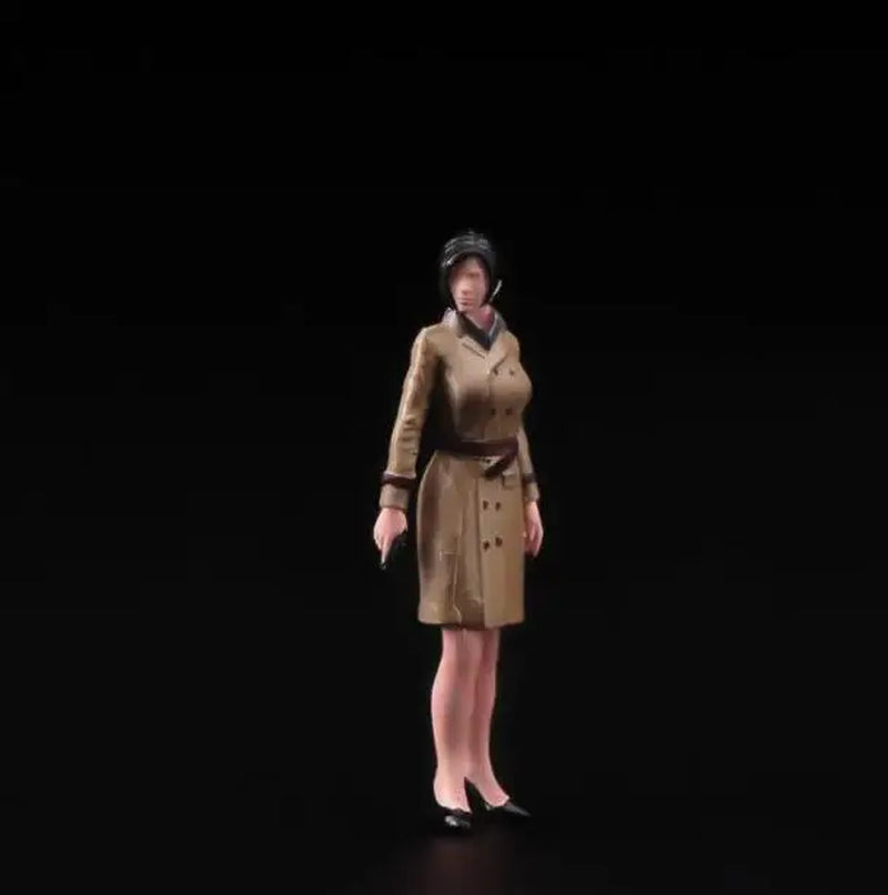 1/87 Scale Professional Woman Figure Resin Model Kit - resin model view 2