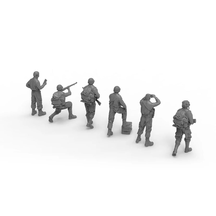 WWII American Infantry Squad 28mm Resin Figure Set - resin model view 3
